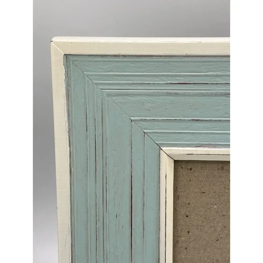 Lane Furniture Distressed Teal & Cream Farmhouse Picture Frame 4x6